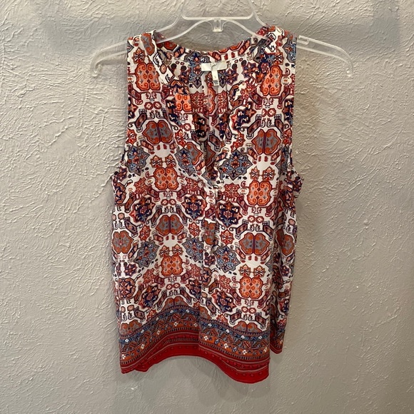 JOIE printed silk georgette ARUNA tank top - Picture 2 of 6